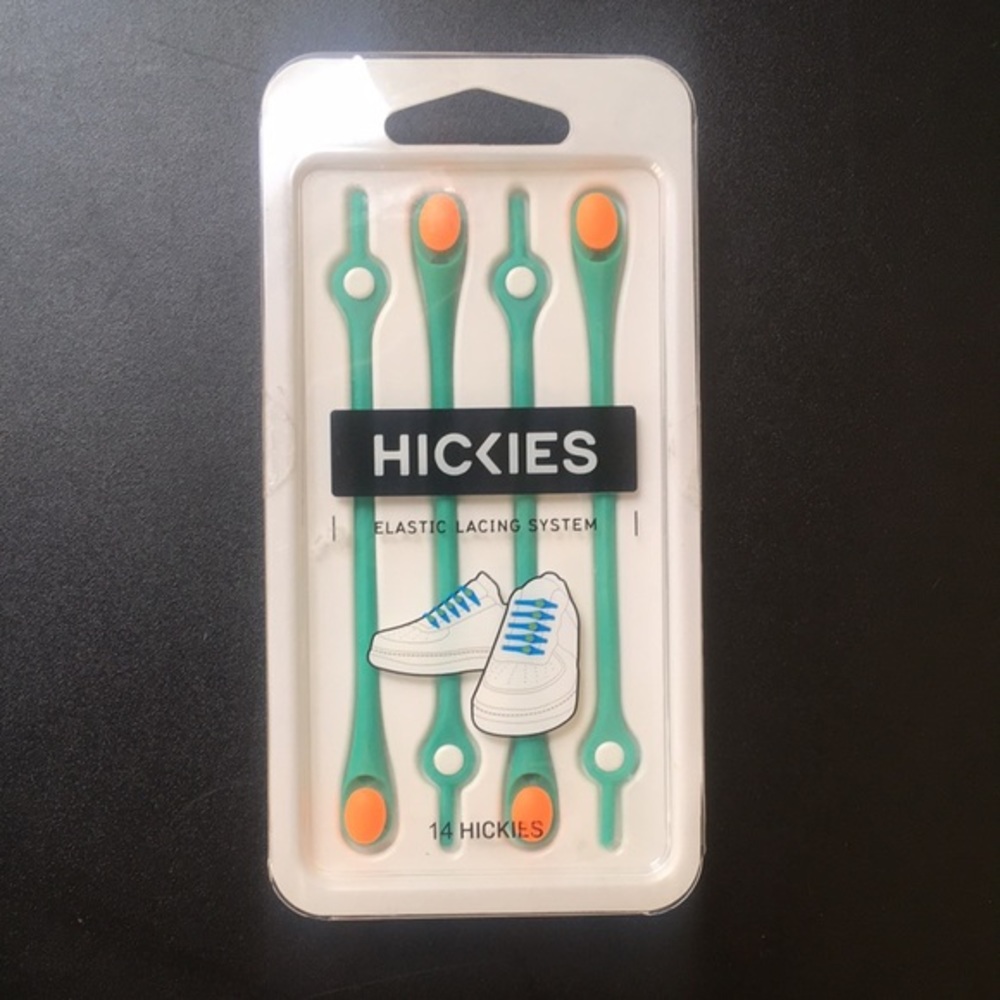 HICKIES 14 Units Green Orange Elastic Lacing System NIB Unisex OS